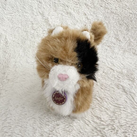 American Girl Ginger Cat Plush Orange Tabby Poseable Tail Purple Collar 5" Toy - Picture 2 of 6